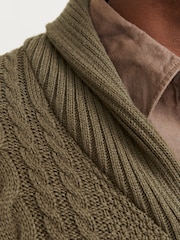 Зелений - Кардигани Jack & Jones Cable Knit Shawl Collar - Image 3 of 7