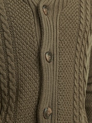 Зелений - Кардигани Jack & Jones Cable Knit Shawl Collar - Image 4 of 7