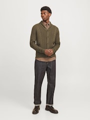 Зелений - Кардигани Jack & Jones Cable Knit Shawl Collar - Image 5 of 7