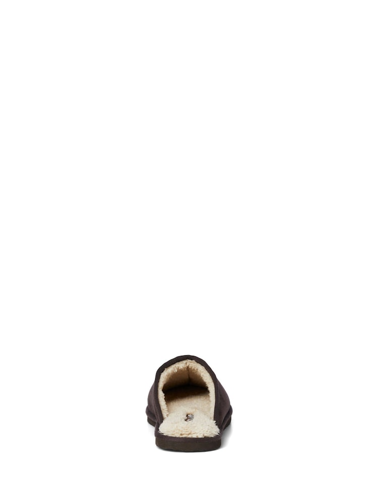 JACK & JONES Brown Microfibre Slippers - Image 4 of 5