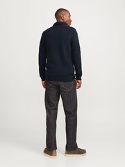 Sininen - Jack & Jones Cable Knit huivikaulus Neuletakki - Kuva 4 / 7