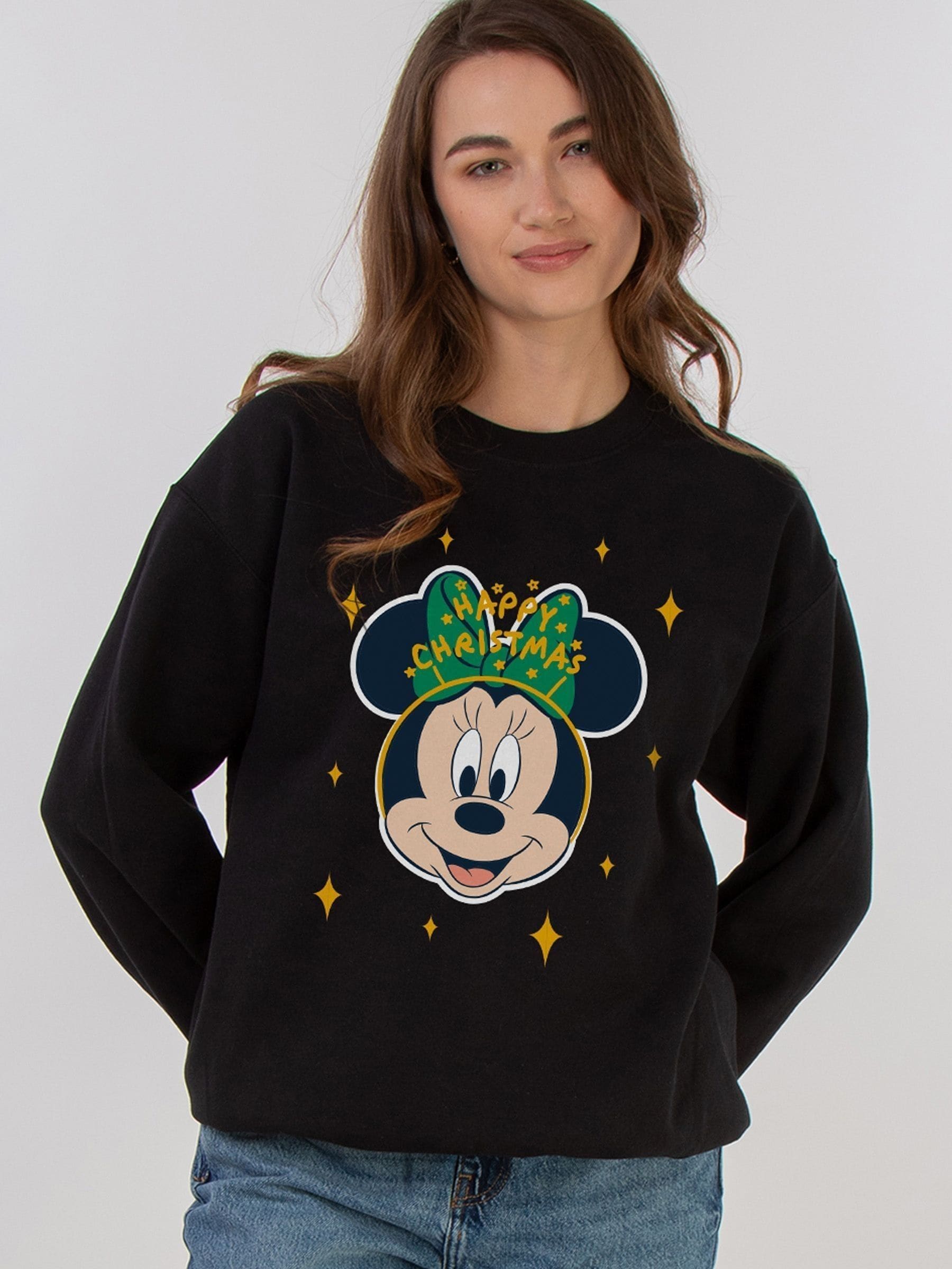 Buy Brands In Black Disney Minnie Mouse Happy Christmas Women Sweatshirt from the Next UK online shop
