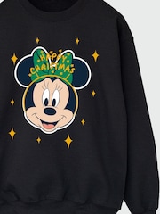 Brands In Black Disney Minnie Mouse Happy Christmas Women Sweatshirt - Image 4 of 5