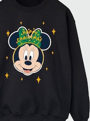 Brands In Black Disney Minnie Mouse Happy Christmas Women Sweatshirt - Image 5 of 5