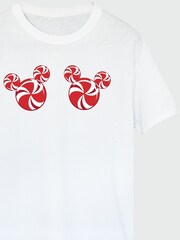 Brands In White Women Boyfriend Fit Disney Mickey Mouse Candies 100% Cotton T-Shirt - Image 4 of 4