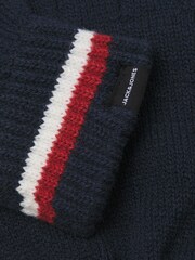 JACK & JONES Blue Hat And Gloves Gift Set - Image 5 of 6