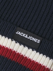 JACK & JONES Blue Hat And Gloves Gift Set - Image 6 of 6