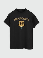 Brands In Black 100% Cotton Boyfriend Fit Harry Potter Hogwarts Womens T-Shirt - Image 3 of 4