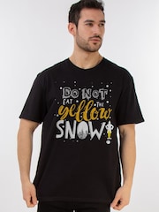 Brands In Black Men Elf Snow 100% Cotton T-Shirt - Image 1 of 4