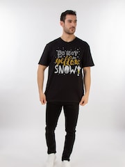 Brands In Black Men Elf Snow 100% Cotton T-Shirt - Image 2 of 4