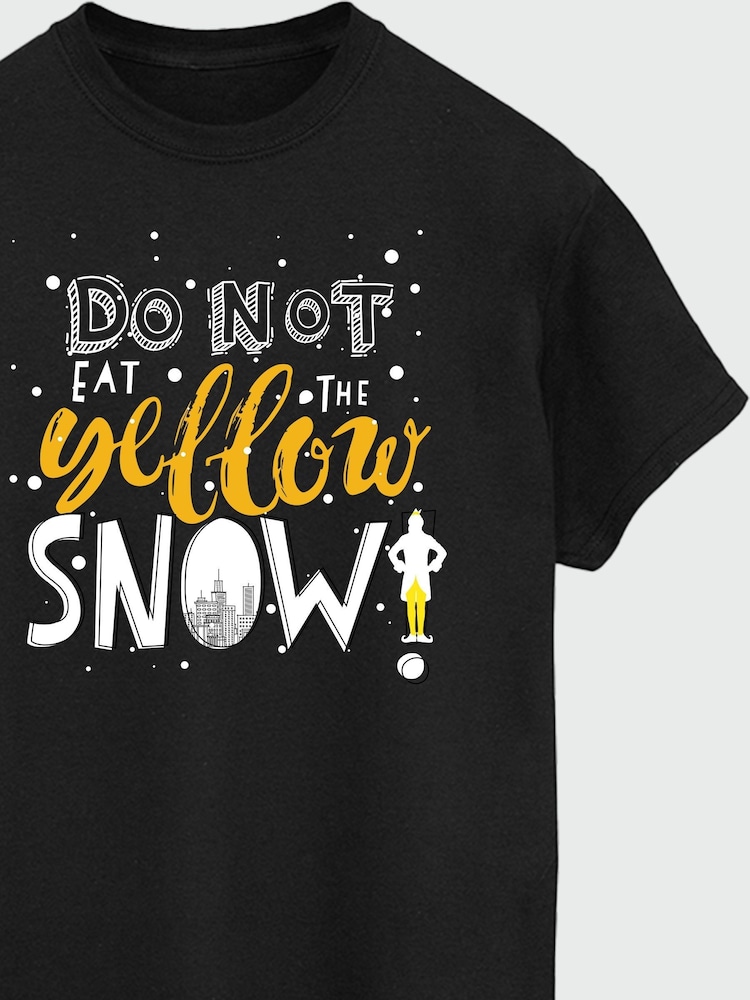 Brands In Black Men Elf Snow 100% Cotton T-Shirt - Image 4 of 4