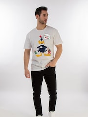 Brands In White Boys Looney Tunes Daffy Duck Naughty Or Nice 100% Cotton Christmas T-Shirt - Image 2 of 4