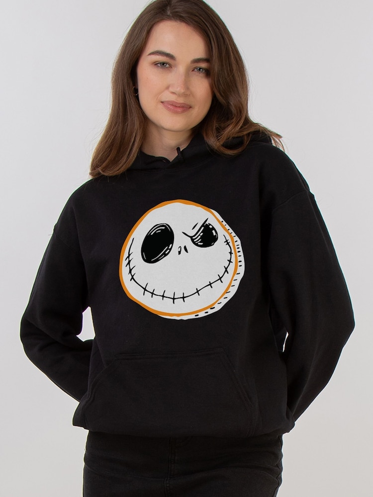 Brands In Black Women Disney The Nightmare Before Christmas Face Hoodie - Image 1 of 4