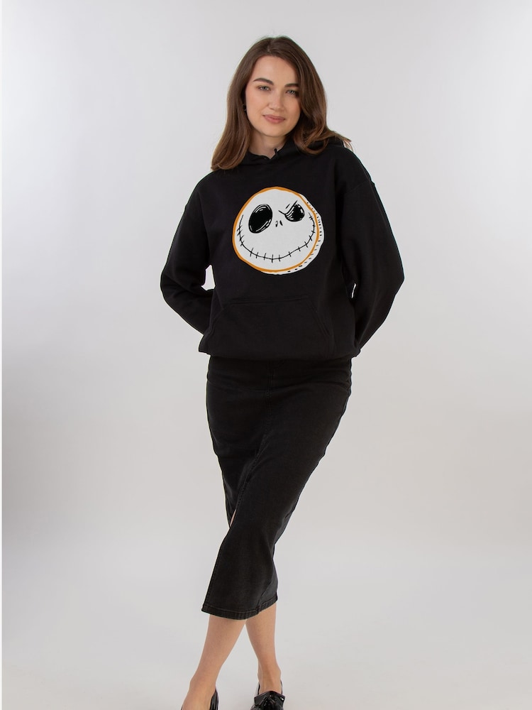 Brands In Black Women Disney The Nightmare Before Christmas Face Hoodie - Image 2 of 4