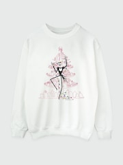 Brands In White Disney The Nightmare Before Christmas Tree Womens Sweatshirt - Image 3 of 4