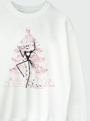 Brands In White Disney The Nightmare Before Christmas Tree Womens Sweatshirt - Image 4 of 4