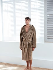 Chelsea Peers Brown Fleece Dressing Gown Dressing Gown - Image 1 of 5