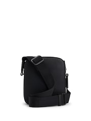BOSS Black Grained Faux Fur Leather Reporter Bag - Image 2 of 7