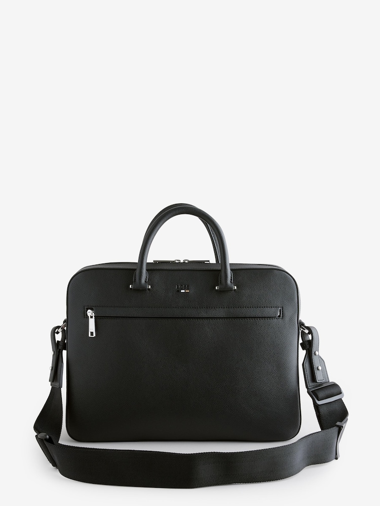 BOSS Black Grained Faux-Leather Document Case - Image 1 of 1
