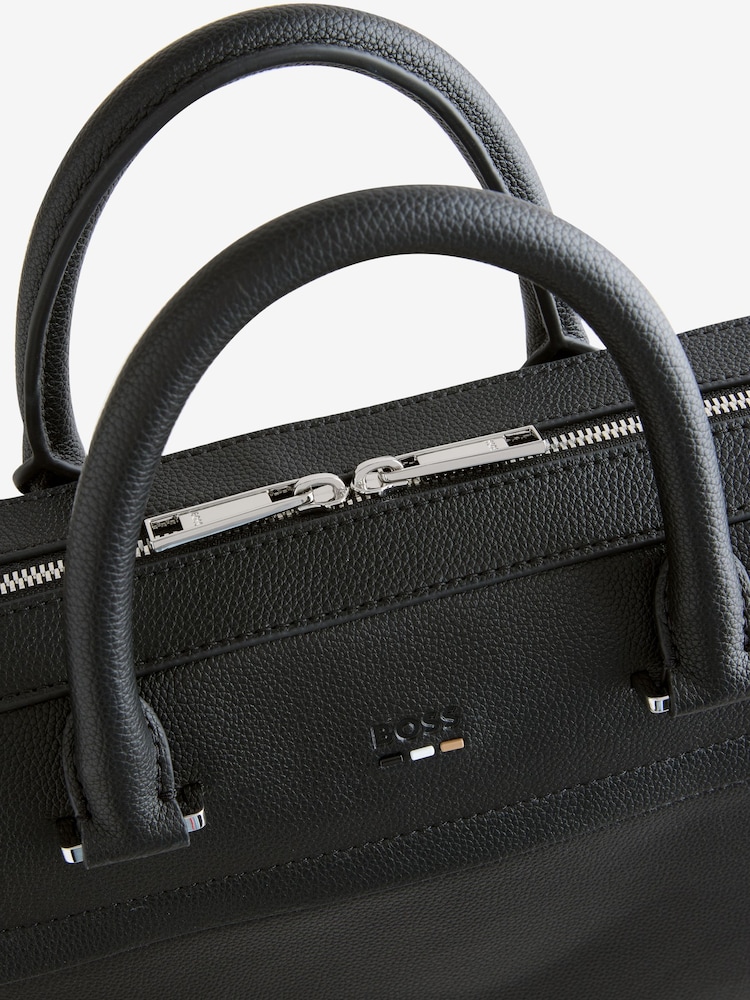 BOSS Black Grained Faux-Leather Document Case - Image 2 of 2