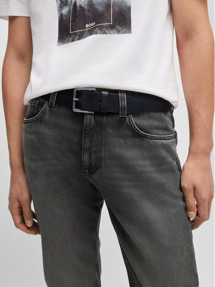أسود رمادي - BOSS Joris Leather Belt - صورة 5 من 5