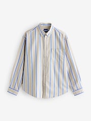 HUGO Natural Oversized fit Button Down Oxford 100% Cotton Shirt - Image 4 of 4