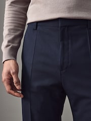 Azul - HUGO Hugo Wool Blend Stretch Trousers - Imagen 3 de 4