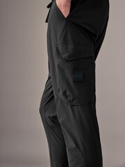 BOSS Black Tapered-Fit Cargo Poplin Trousers - Image 3 of 5