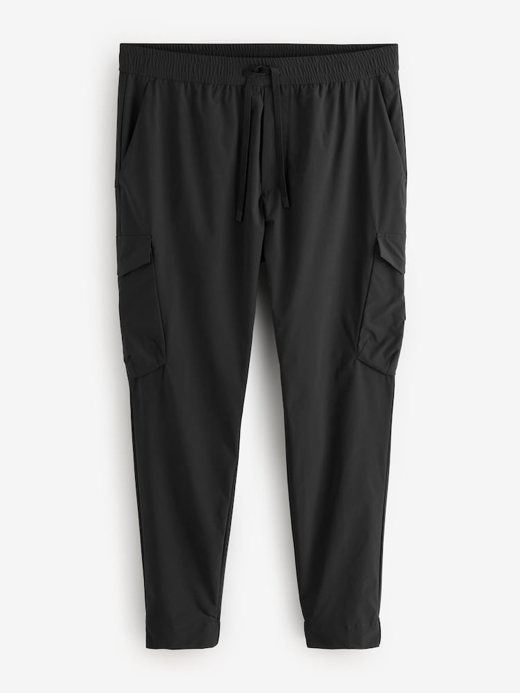 BOSS Black Tapered-Fit Cargo Poplin Trousers - Image 5 of 5