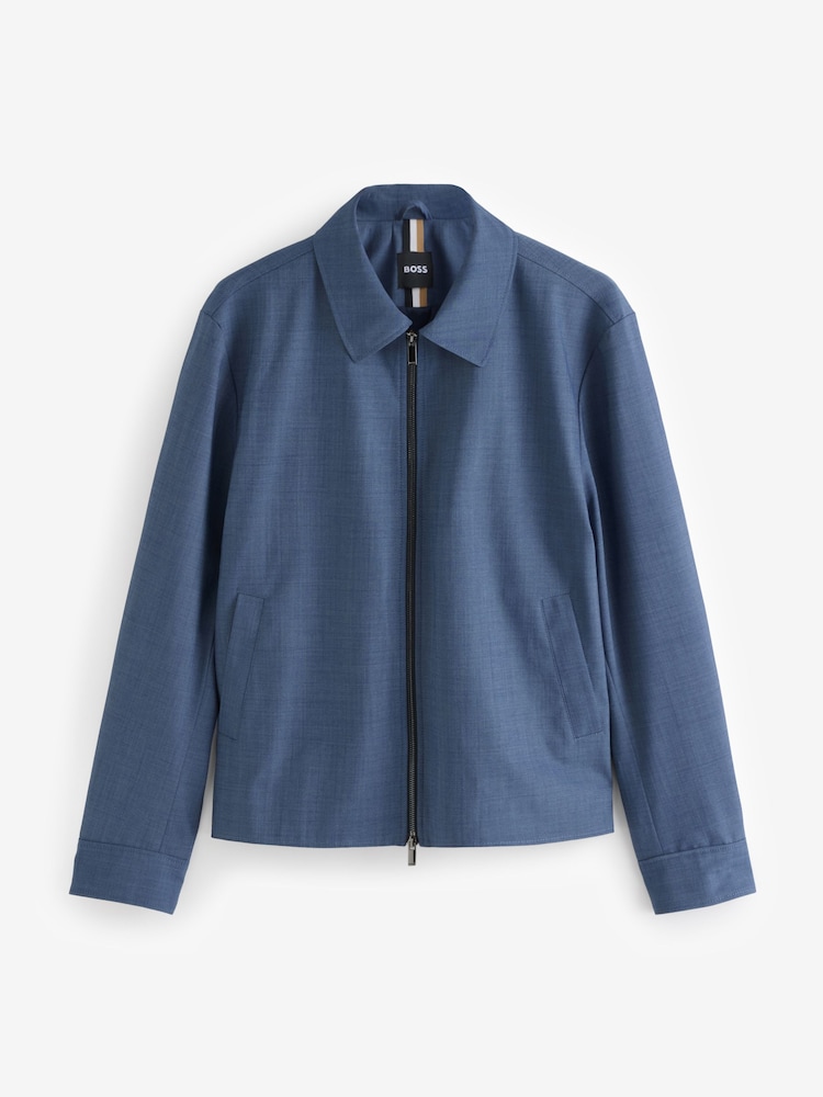 BOSS Blue Slim Fit Wing Collar Jacket - Image 1 of 1