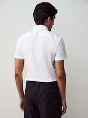 BOSS White Extra Slim Fit Stretch Poplin Shirt - Image 2 of 5