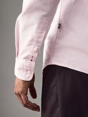 BOSS Pink Logo Detail Slim Fit Shirt - Image 4 of 5