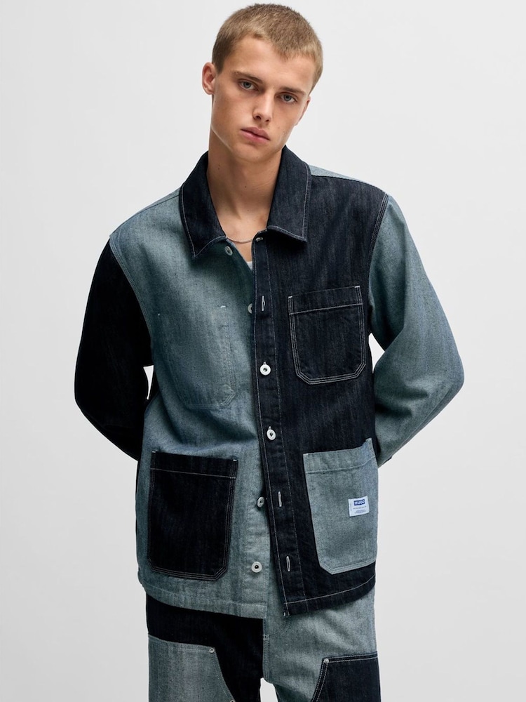 HUGO Blue Relaxed-Fit Denim Overshirt - Image 1 of 5