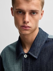 HUGO Blue Relaxed-Fit Denim Overshirt - Image 4 of 5