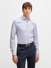 BOSS Blue Casual Fit Patterned Shirt - Image 1 of 6