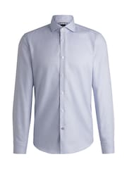 BOSS Blue Casual Fit Patterned Shirt - Image 6 of 6
