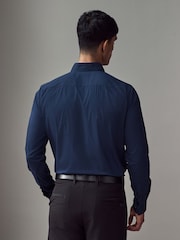 BOSS Blue Logo Detail Slim Fit Shirt - Image 2 of 5