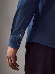 BOSS Blue Logo Detail Slim Fit Shirt - Image 4 of 5