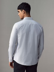 BOSS Blue Logo Detail Slim Fit Shirt - Image 2 of 5