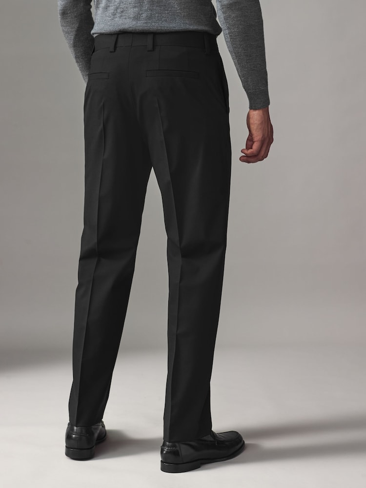 Черный - HUGO Hugo Wool Blend Stretch Trousers - Image 2 of 4