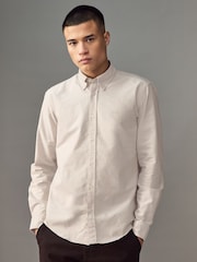 BOSS Natural Logo Detail Slim Fit Shirt - Image 1 of 4