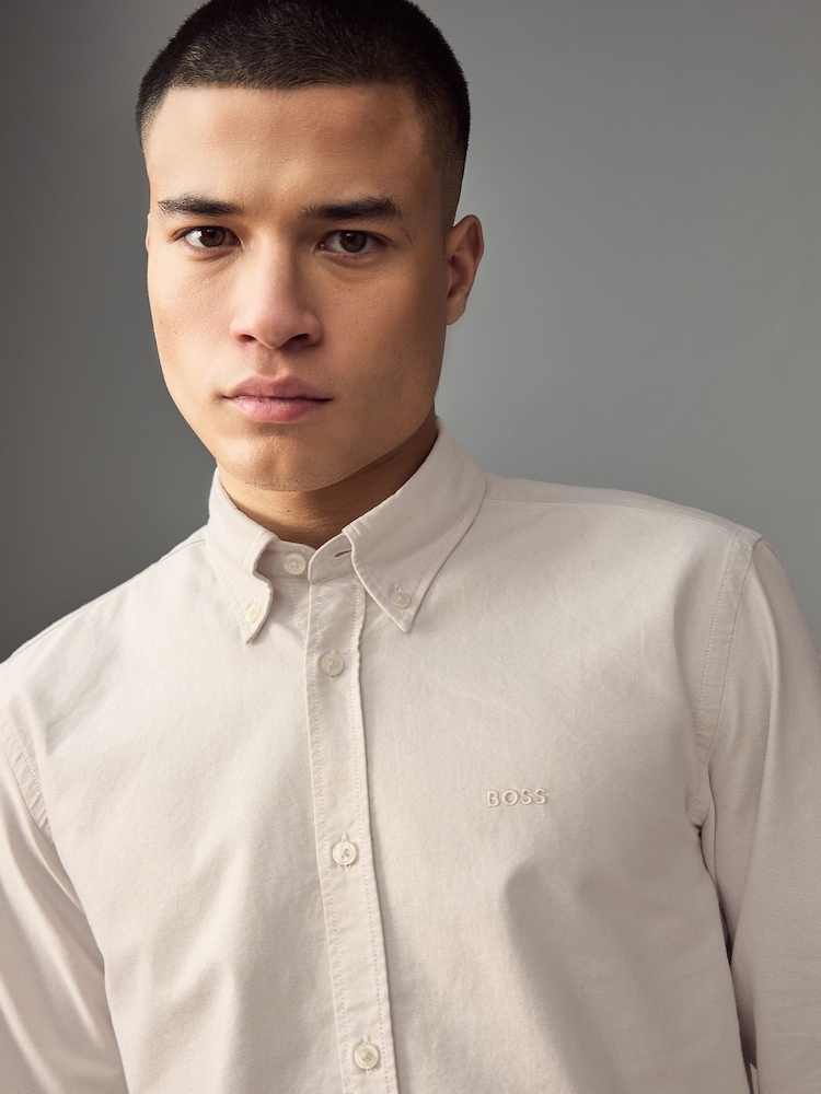BOSS Natural Logo Detail Slim Fit Shirt - Image 3 of 4