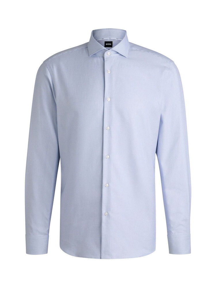 BOSS Blue Regular Fit Shirt In Structured - Image 5 of 5