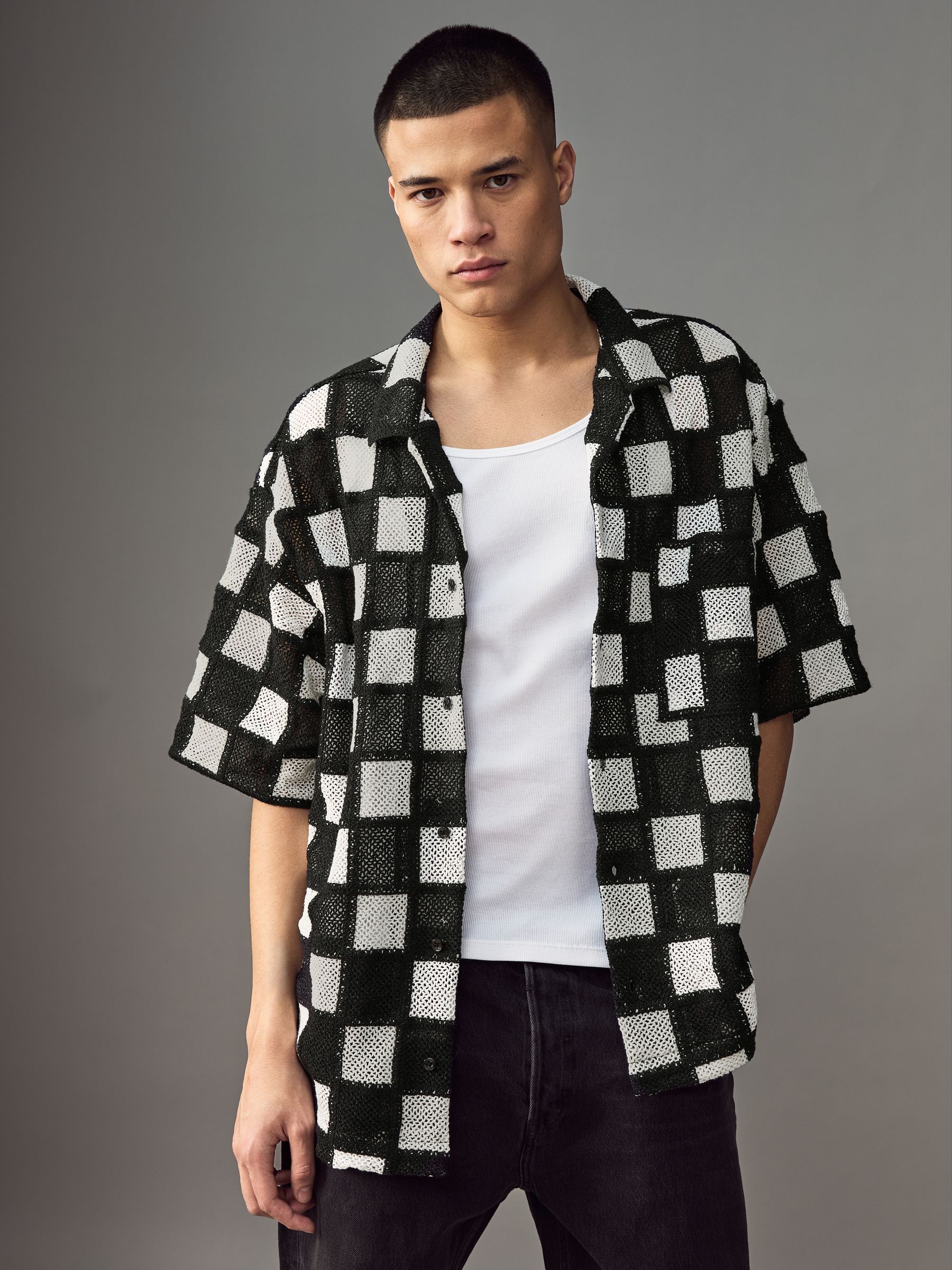 Oversized Fit Seersucker Tartan Shirt | Tommy Hilfiger USA