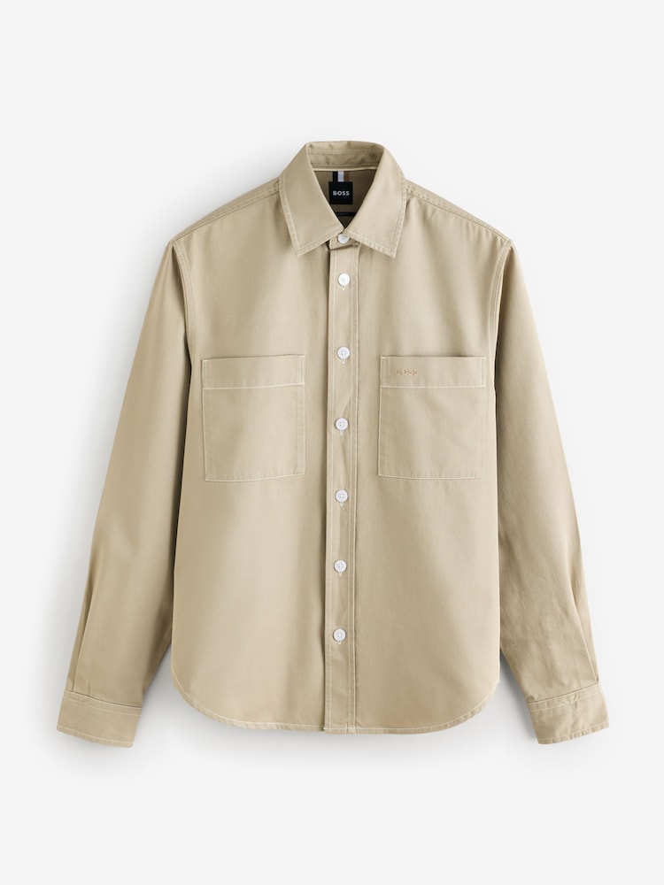 BOSS Natural Relaxed Fit Shirt In 100% Cotton Twill - Image 1 of 1