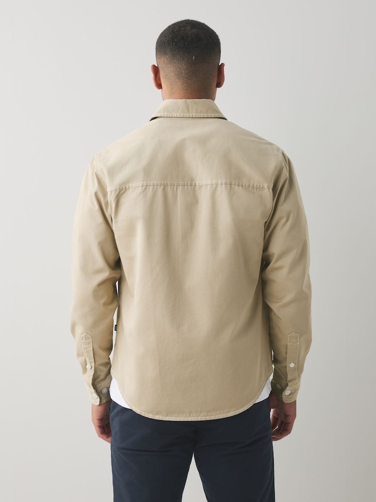 BOSS Natural Relaxed Fit Shirt In Cotton Twill - Image 2 of 6