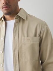 BOSS Natural Relaxed Fit Shirt In Cotton Twill - Image 3 of 6