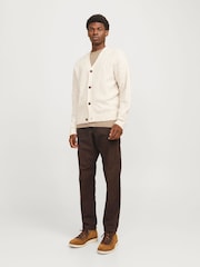 JACK & JONES Brown Relaxed Fit Cargo 100% Cotton Trousers - Image 4 of 7