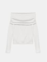Mint Velvet Cream Knit Bardot Jumper - Image 3 of 4