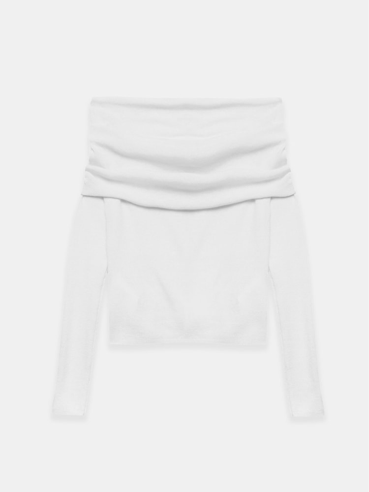 Mint Velvet Cream Knit Bardot Jumper - Image 4 of 4